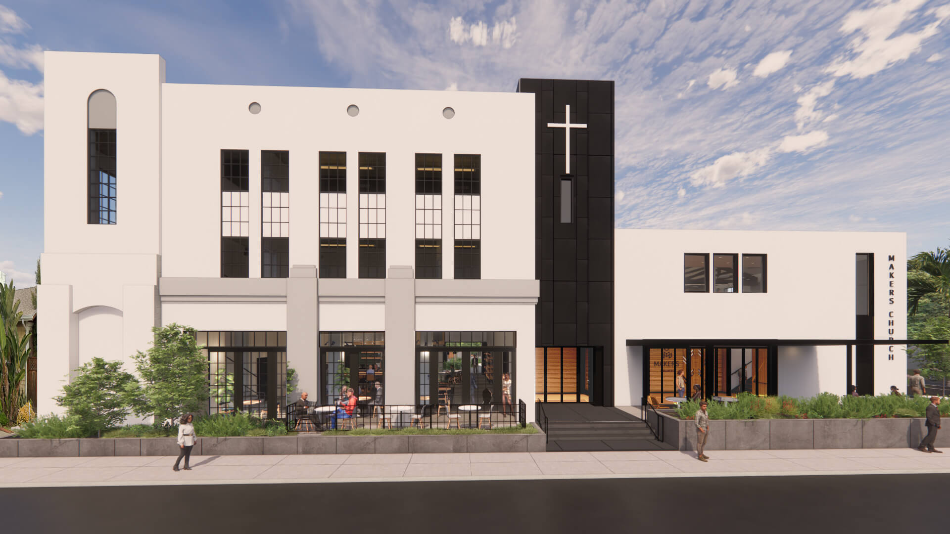 rendering of new church exterior