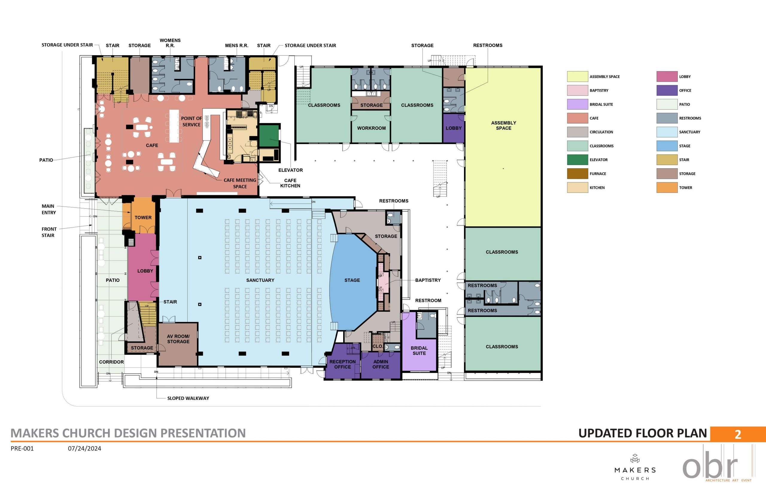 floor plan of new church